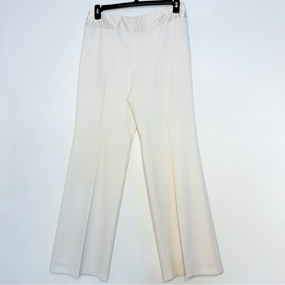 Vintage Sunny Leigh ivory satin waist trousers dress pants - Picture 3 of 9